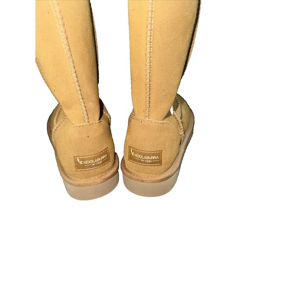 Koolaburra By UGG Boots Womens Sz 6 Short Shearling Winter 1017090 Brown Suede - Picture 2 of 8